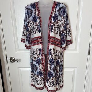 Maurices floral open front kimono